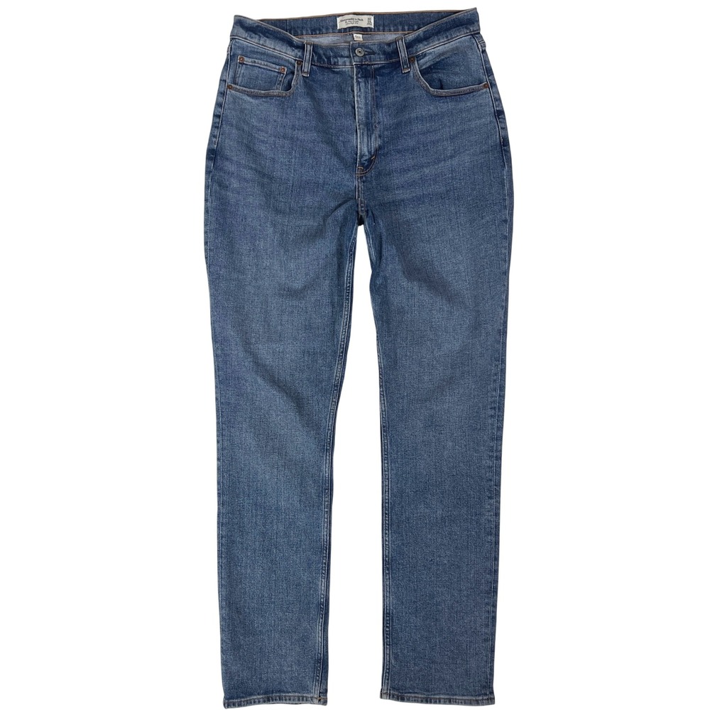 Abercrombie Curve Love Slim Straight Jeans 32 14 High Rise 90s Retro Minimalist